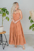 Apricot Strapless Tiered Maxi Dress - Whiskey Skies - DAVI & DANI