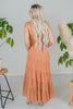 Apricot Strapless Tiered Maxi Dress - Whiskey Skies - DAVI & DANI