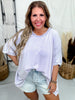 Ash Lavender Washed French Terry Dolman Sleeve Top - Whiskey Skies - J.NNA