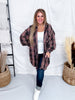 Ash Plaid Button Down Flannel Shirt Dress - Whiskey Skies - EASEL