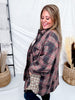 Ash Plaid Button Down Flannel Shirt Dress - Whiskey Skies - EASEL