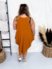 Asymmetrical Flowy Copper Colored Tank Top Dress - Whiskey Skies - SEW IN LOVE