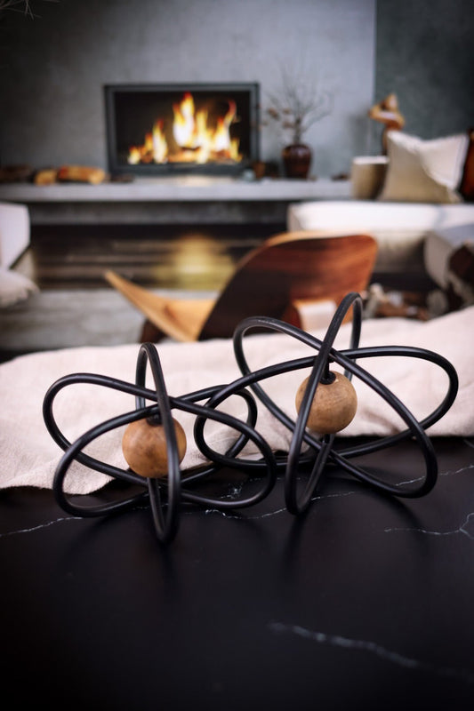 Atomic Metal Shape Tabletop Decor (2 Sizes) - Whiskey Skies - SULLIVANS