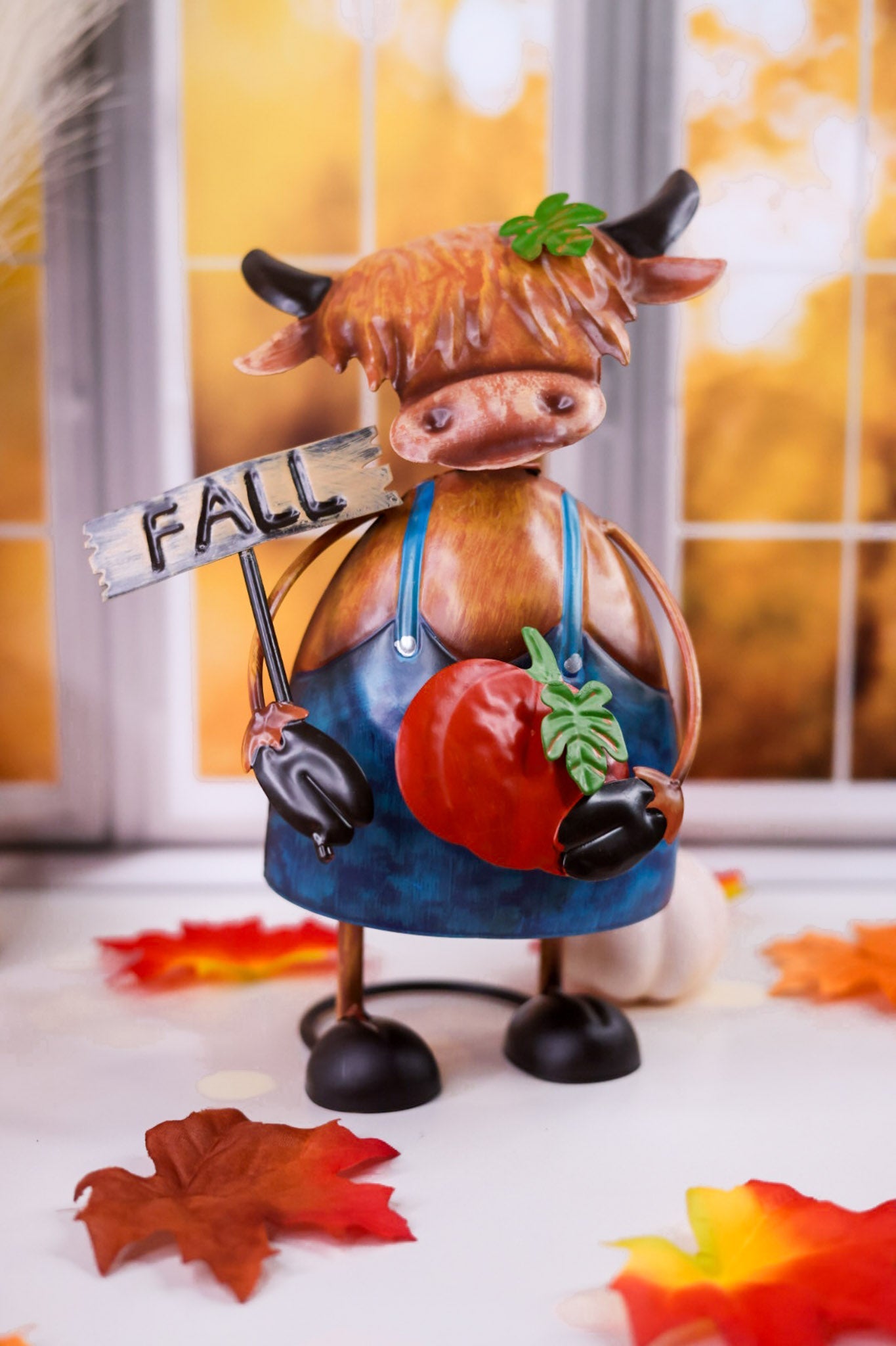 Autumn Highland Cow Metal Bobblehead (2 Styles) - Whiskey Skies - SPECIAL T IMPORTS INC