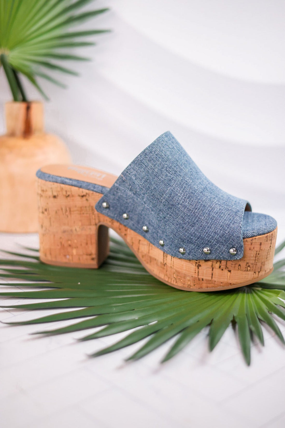 Bada Bing Blue Denim Clogs - Whiskey Skies - CORKYS FOOTWEAR