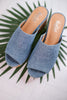 Bada Bing Blue Denim Clogs - Whiskey Skies - CORKYS FOOTWEAR