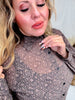 Badlands Sheer Long Sleeve Button Down Top - Whiskey Skies - 2 FLY CO.