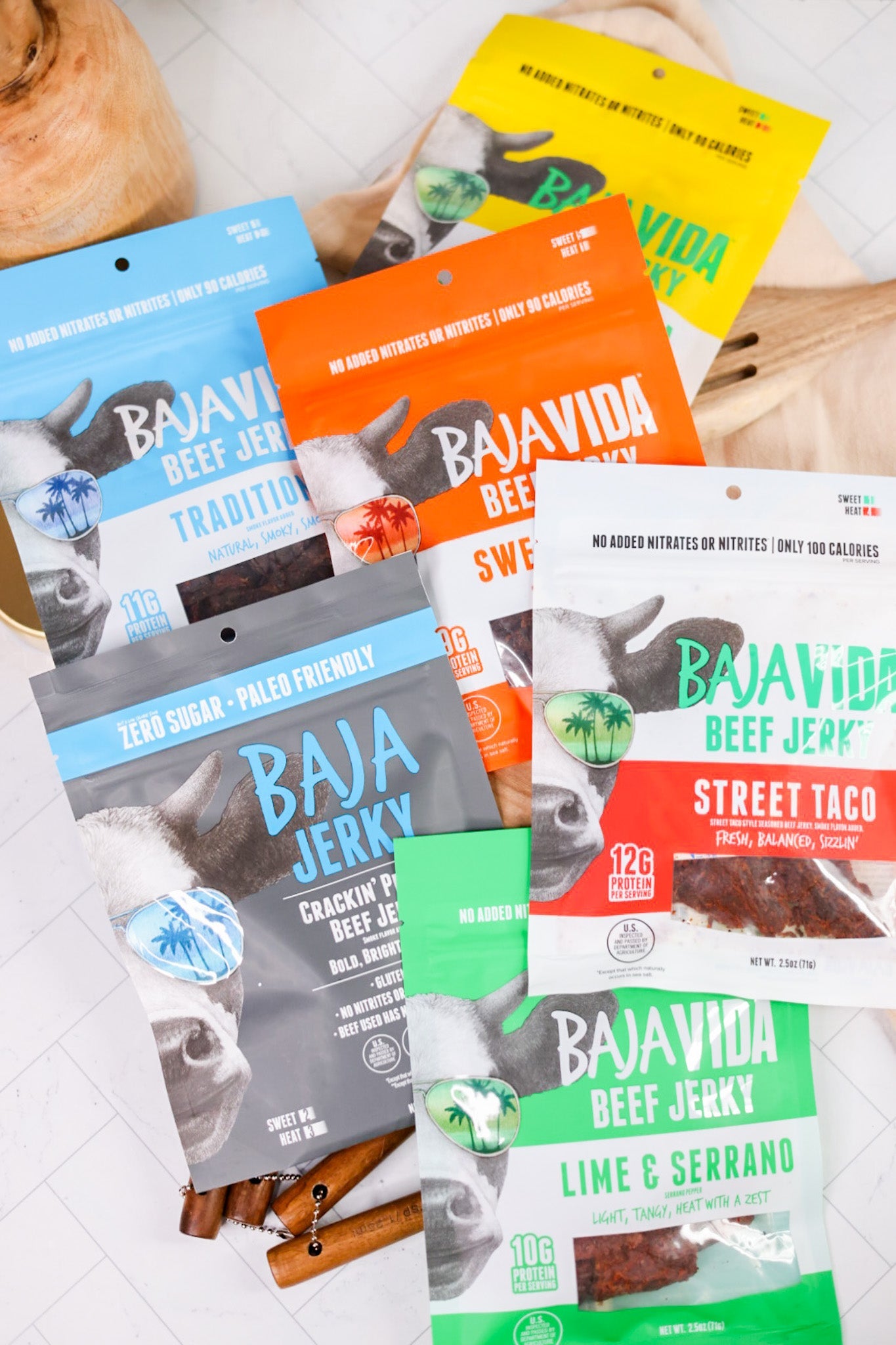 Baja Vida Beef Jerky - Whiskey Skies - BAJA VIDA SNACKS