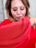 Balloon Sleeve Red V - Neck Top - Whiskey Skies - SEW IN LOVE