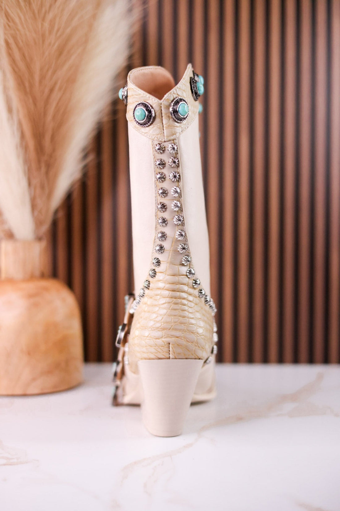 Balmoral Faux Leather & Snakeskin Boots - Whiskey Skies - AZALEA WANG