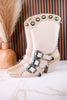 Balmoral Faux Leather & Snakeskin Boots - Whiskey Skies - AZALEA WANG