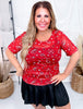 Bandana Babe Short Sleeve Mesh Top - Whiskey Skies - STERLING KREEK