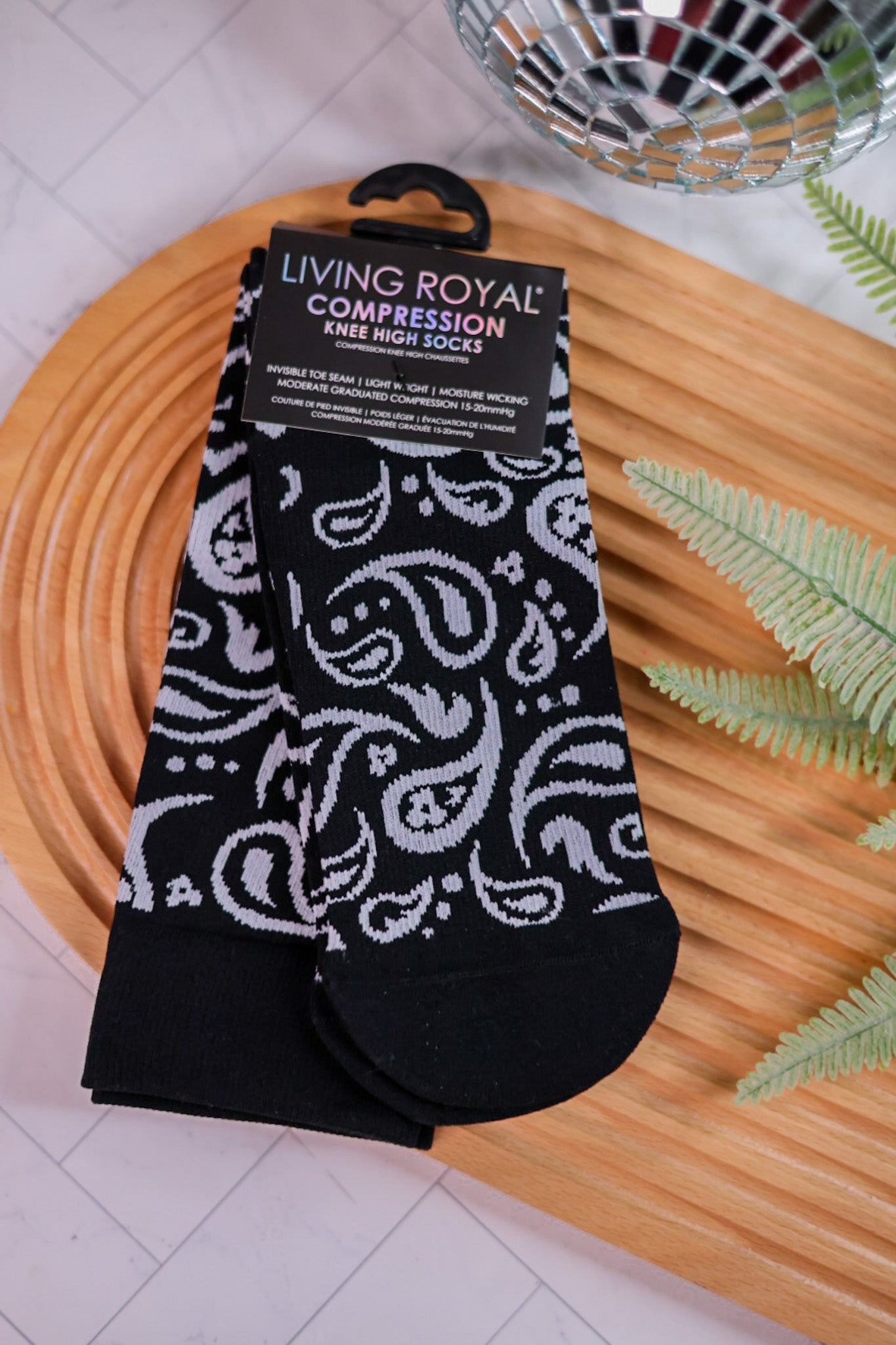 Bandana Print Compression Socks - Whiskey Skies - LIVING ROYAL