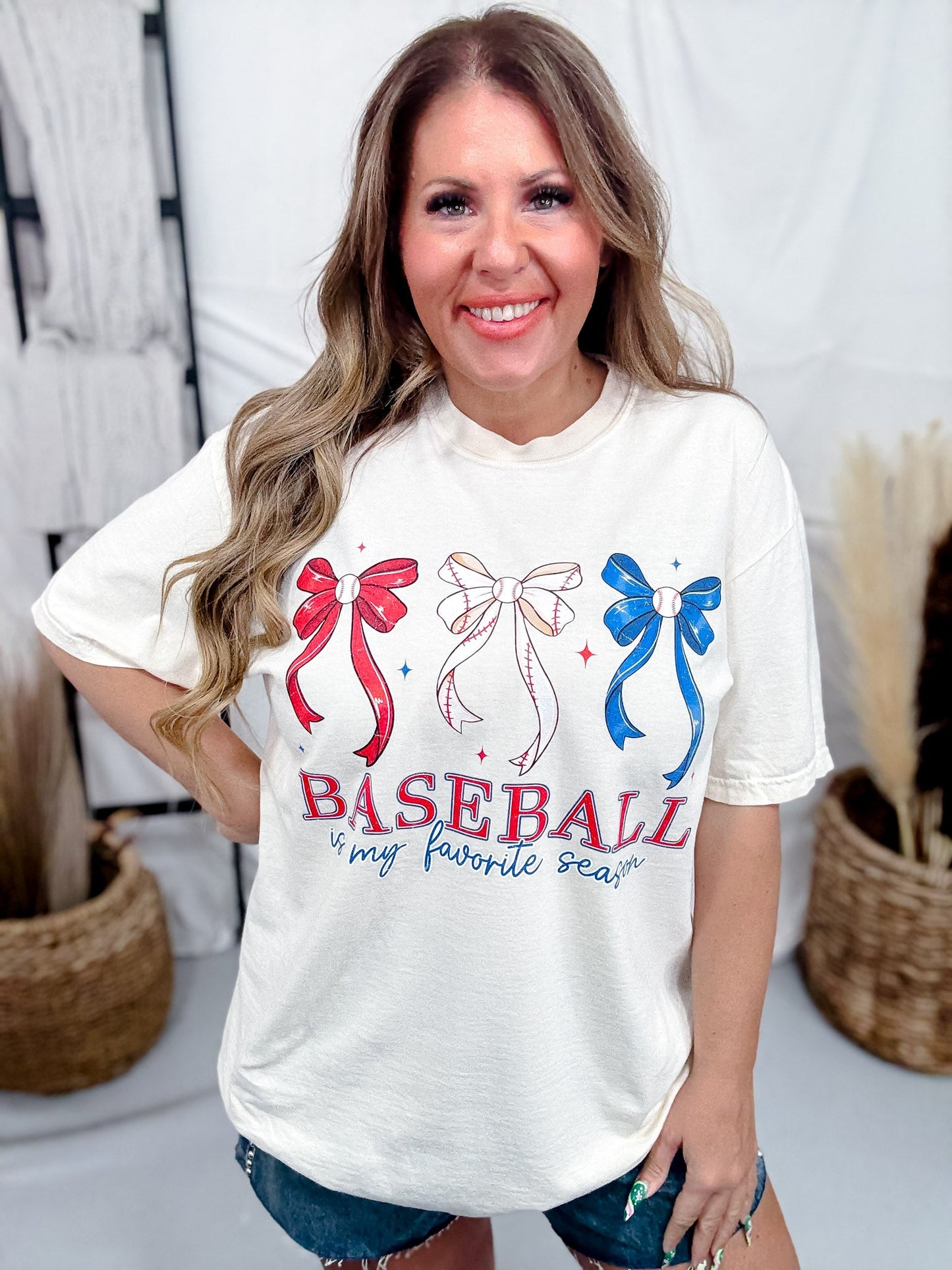 Baseball Is My Favorite Season Graphic Tee - Whiskey Skies - GLAIME