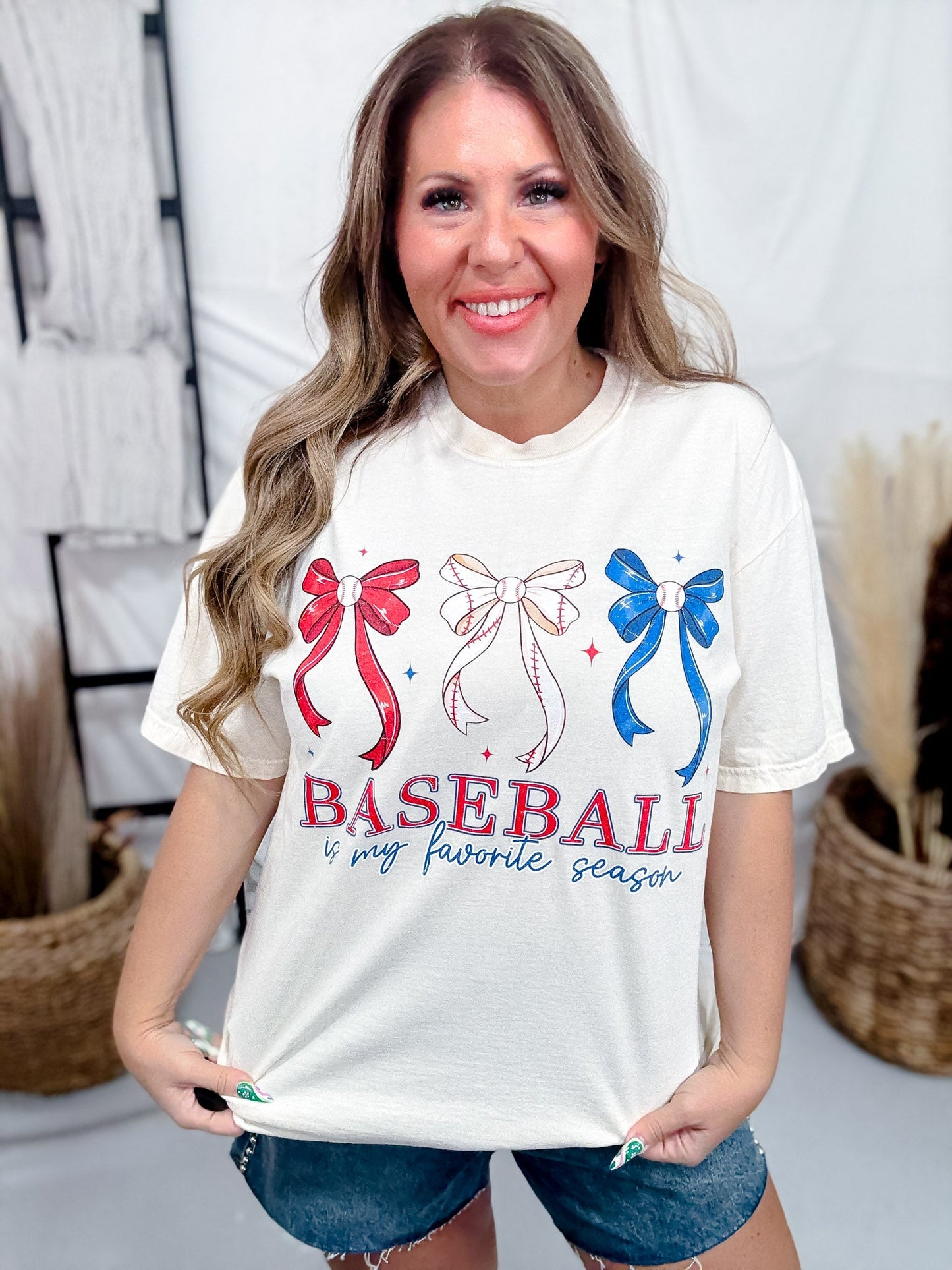 Baseball Is My Favorite Season Graphic Tee - Whiskey Skies - GLAIME