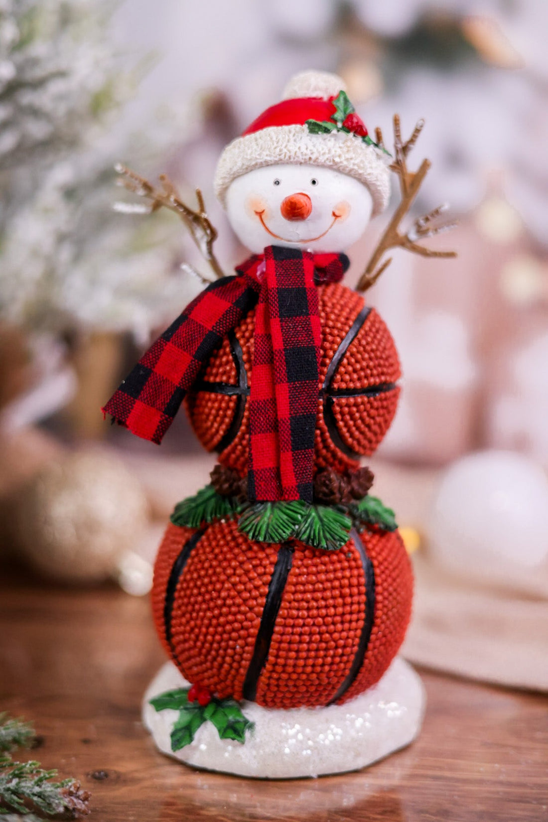 Basketball Themed Christmas Snowman Decoration - Whiskey Skies - FRANS KOPPERS IMPORTS