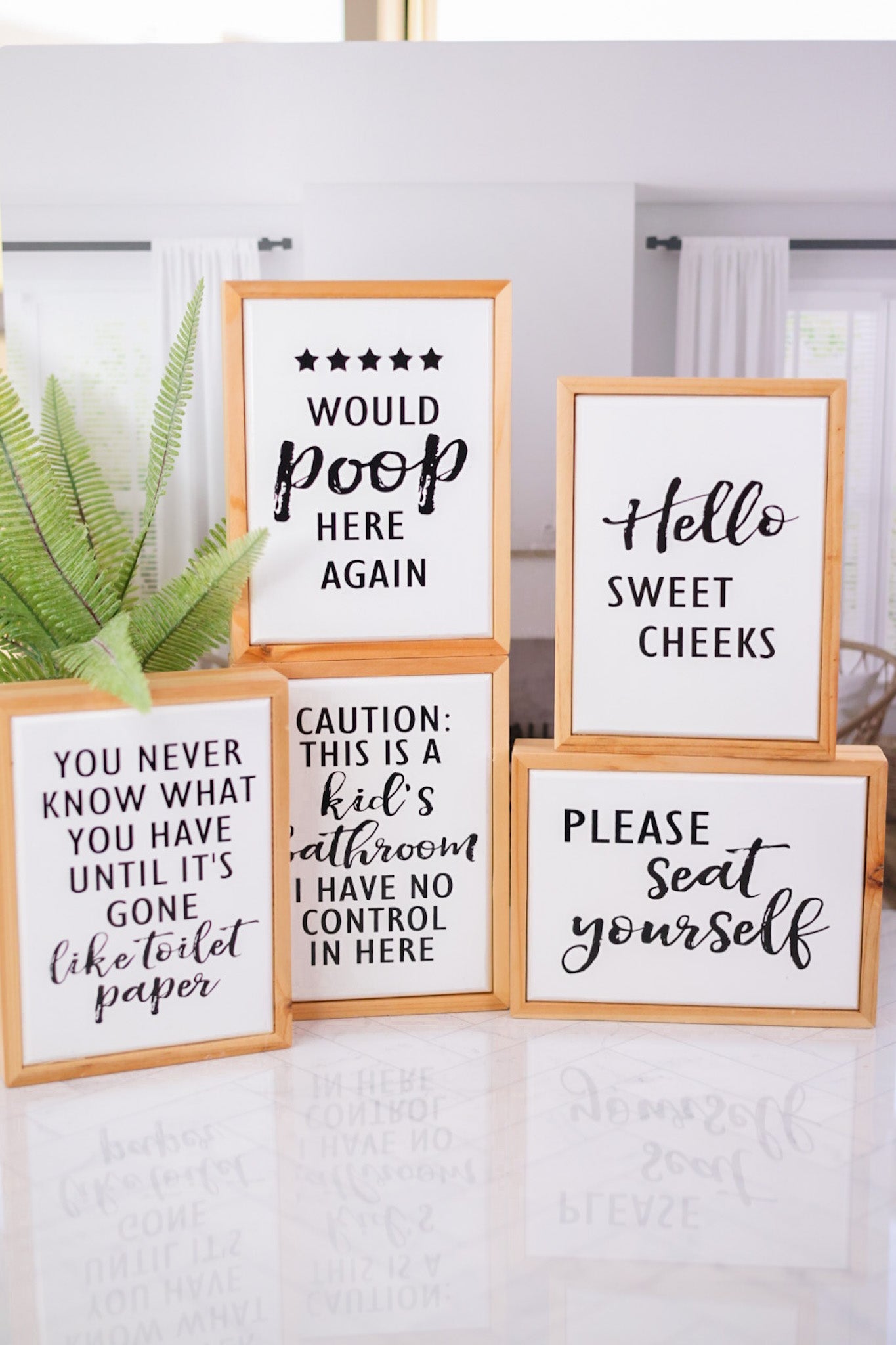 Bathroom Humor Sign (5 Styles) - Whiskey Skies - YOUNG'S INC.