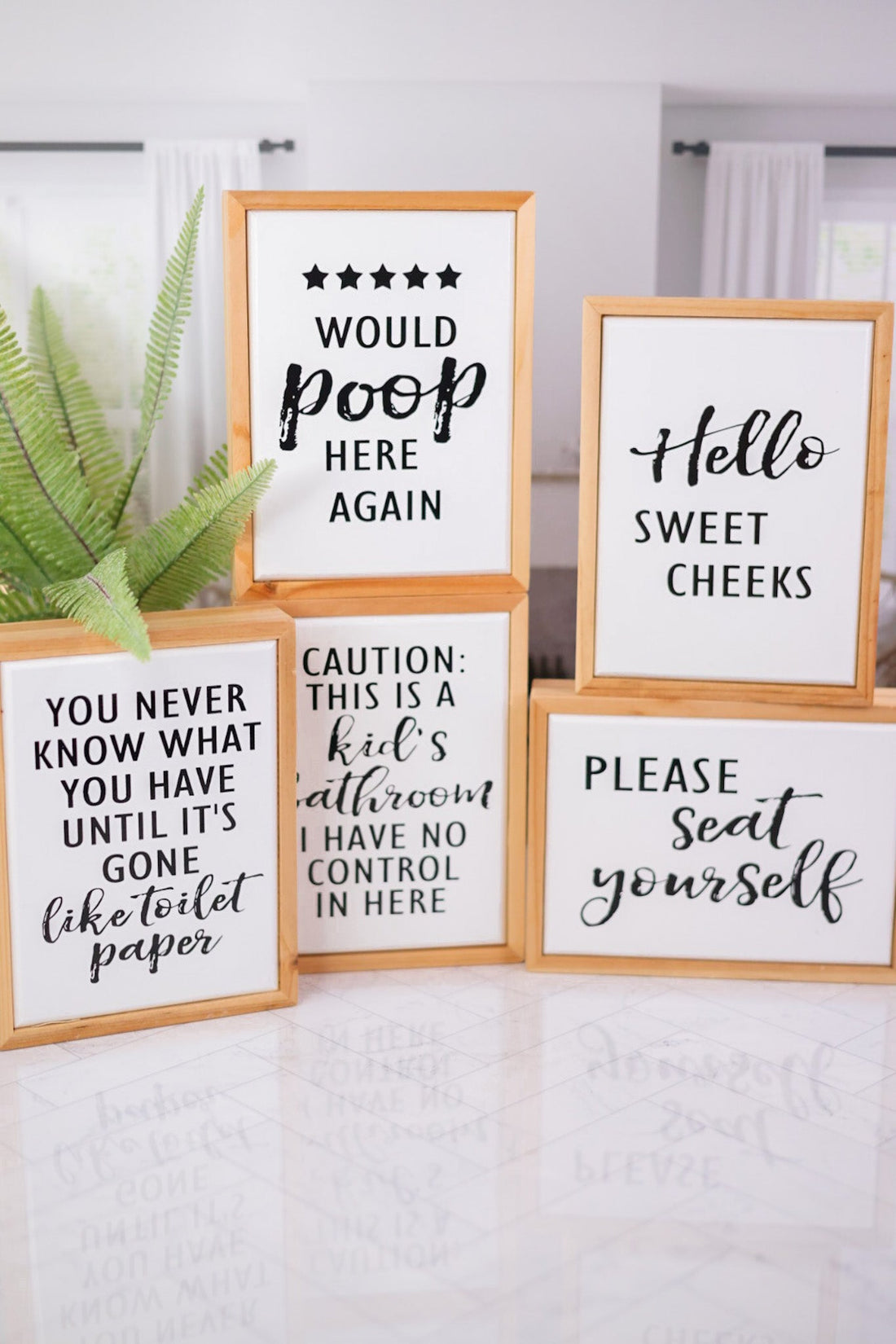 Bathroom Humor Sign (5 Styles) - Whiskey Skies - YOUNG'S INC.