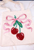Beaded Cherry Canvas Tote Bag - Whiskey Skies - KARMA