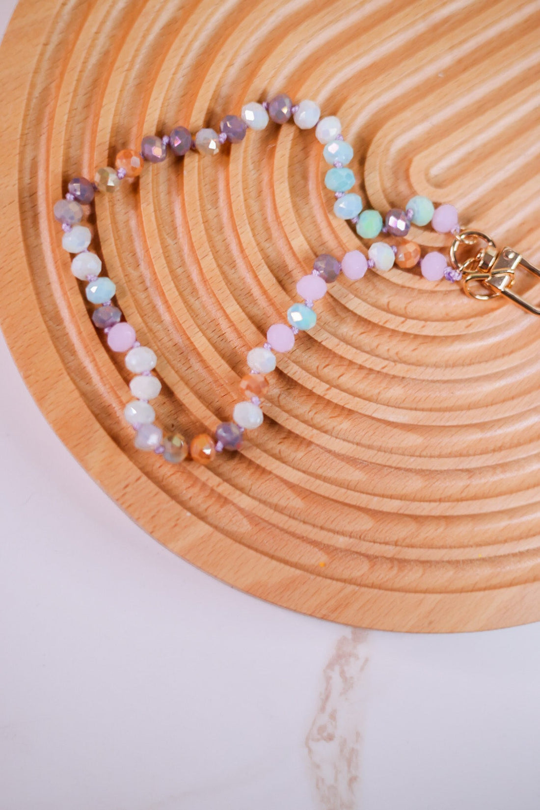 Beaded Phone Wristlet Lanyard (2 Styles) - Whiskey Skies - QUEENS DESIGNS