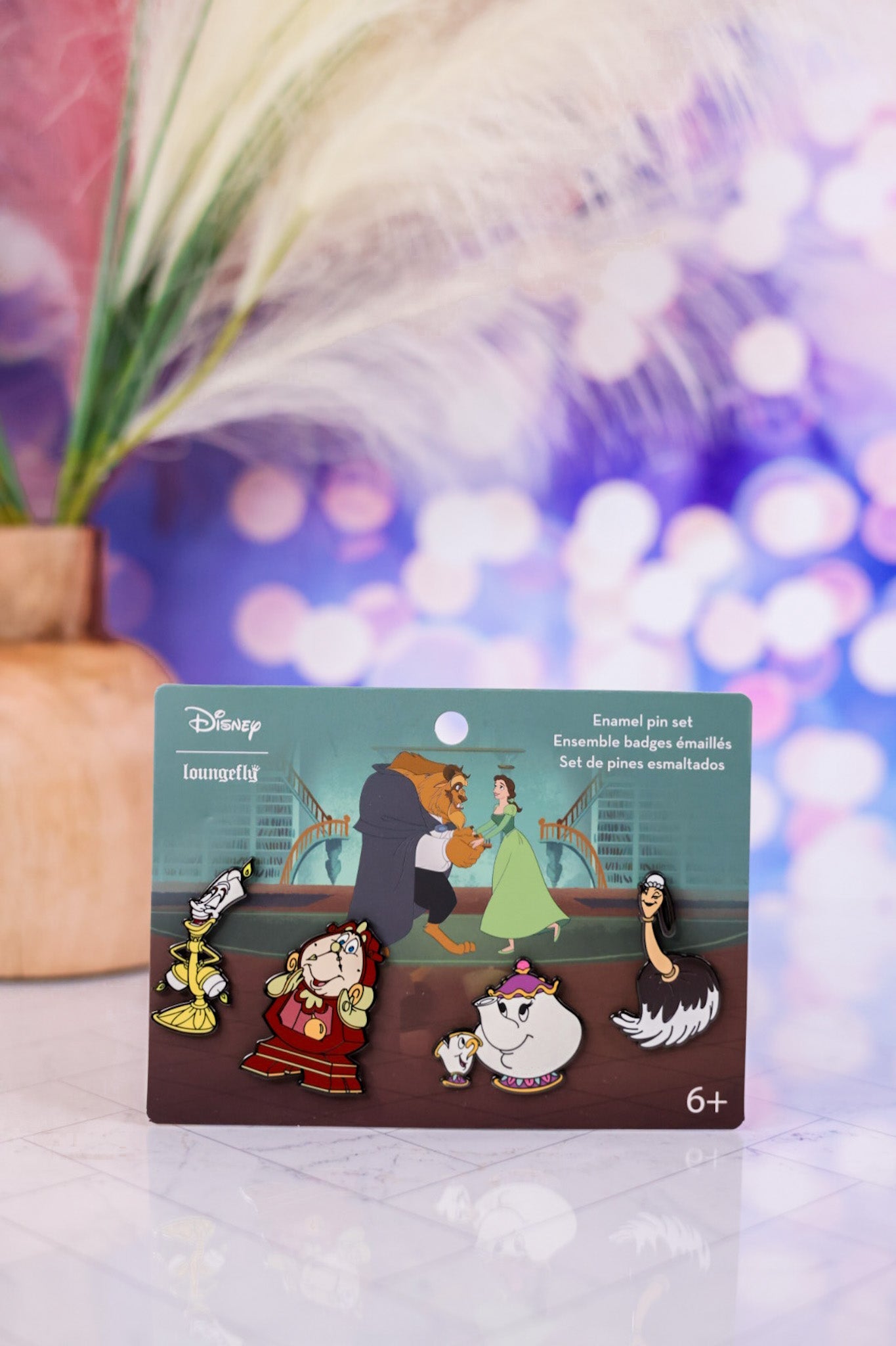 Beauty And The Beast Enamel Pin Set - Whiskey Skies - LOUNGEFLY