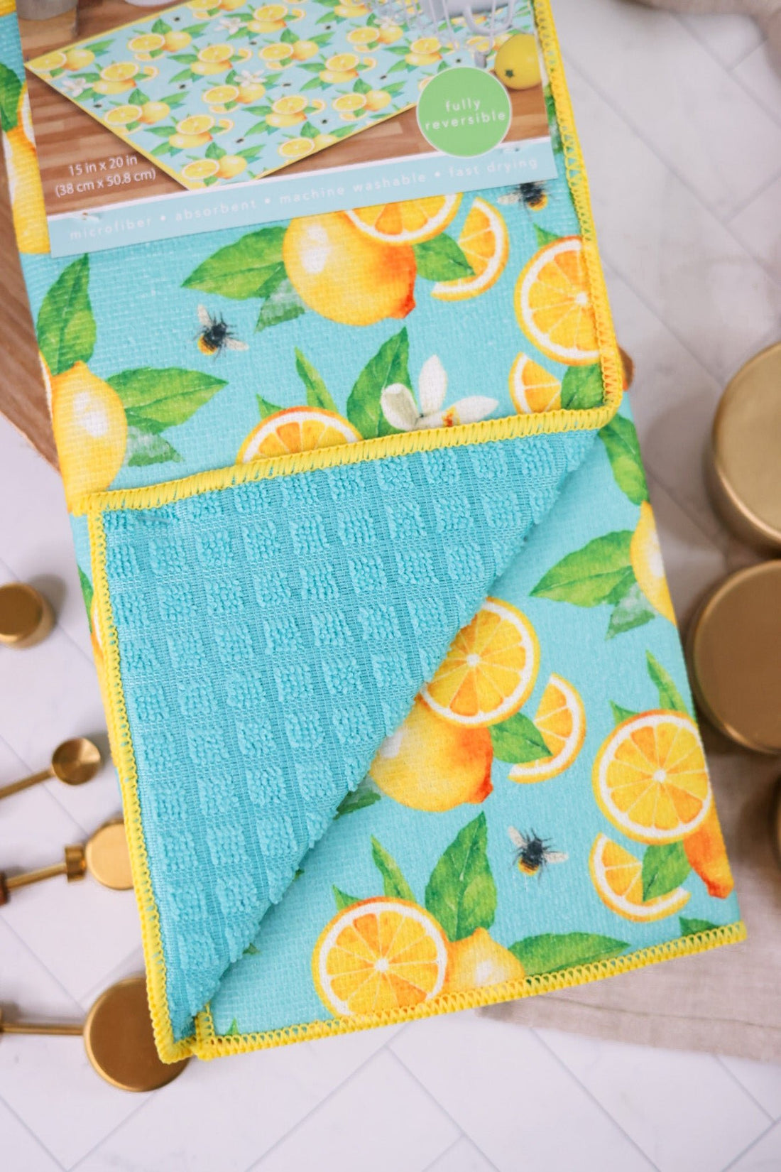 Bee Zesty Countertop Drying Mat - Whiskey Skies - KAY DEE DESIGNS