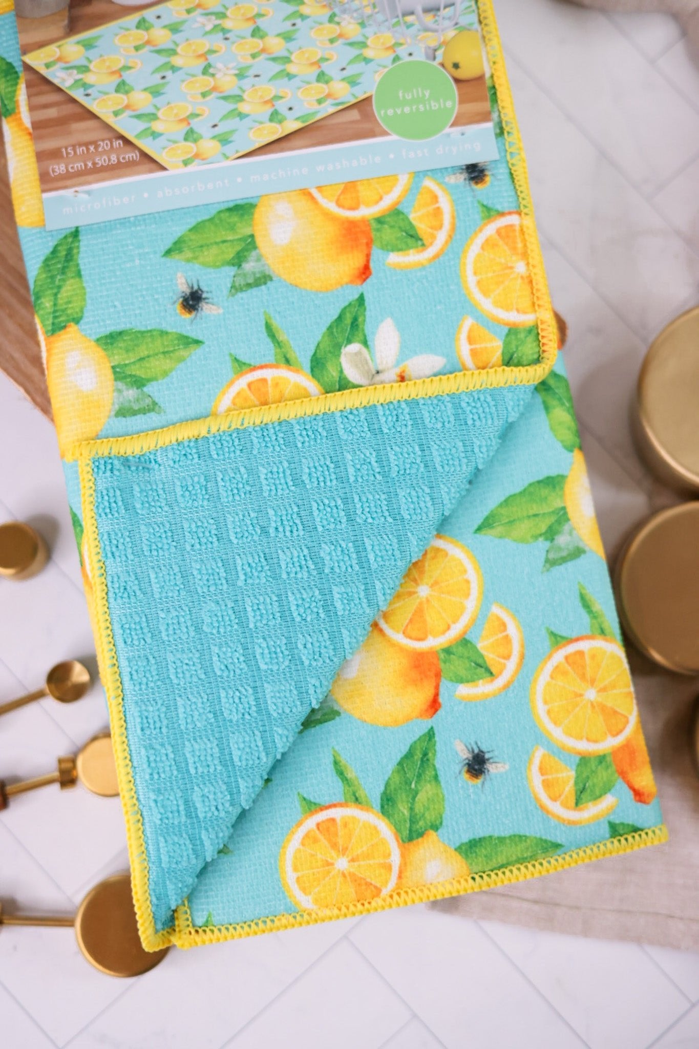 Bee Zesty Countertop Drying Mat - Whiskey Skies - KAY DEE DESIGNS