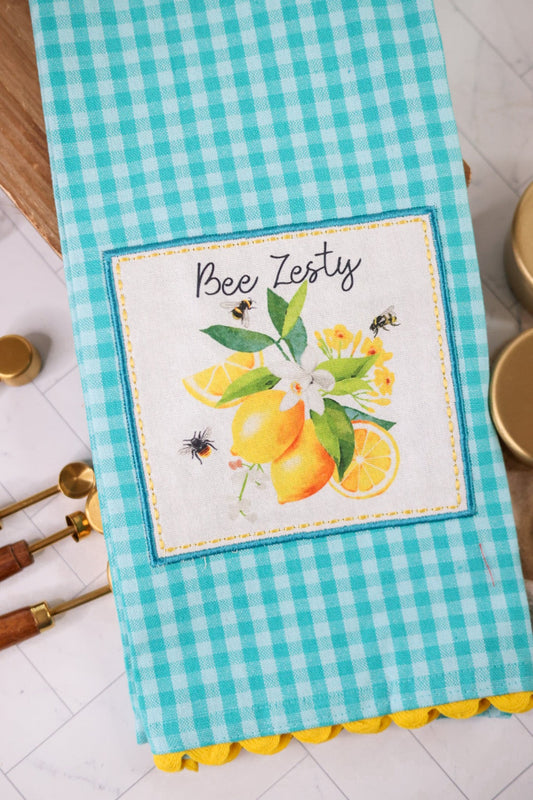 Bee Zesty Tea Towel - Whiskey Skies - KAY DEE DESIGNS