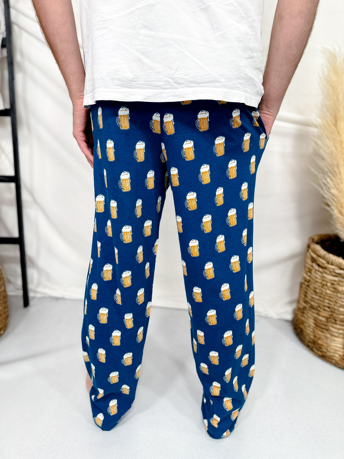Beer Mug Men's Loungewear Pants - Whiskey Skies - HATLEY LITTLE BLUE HOUSE INC.