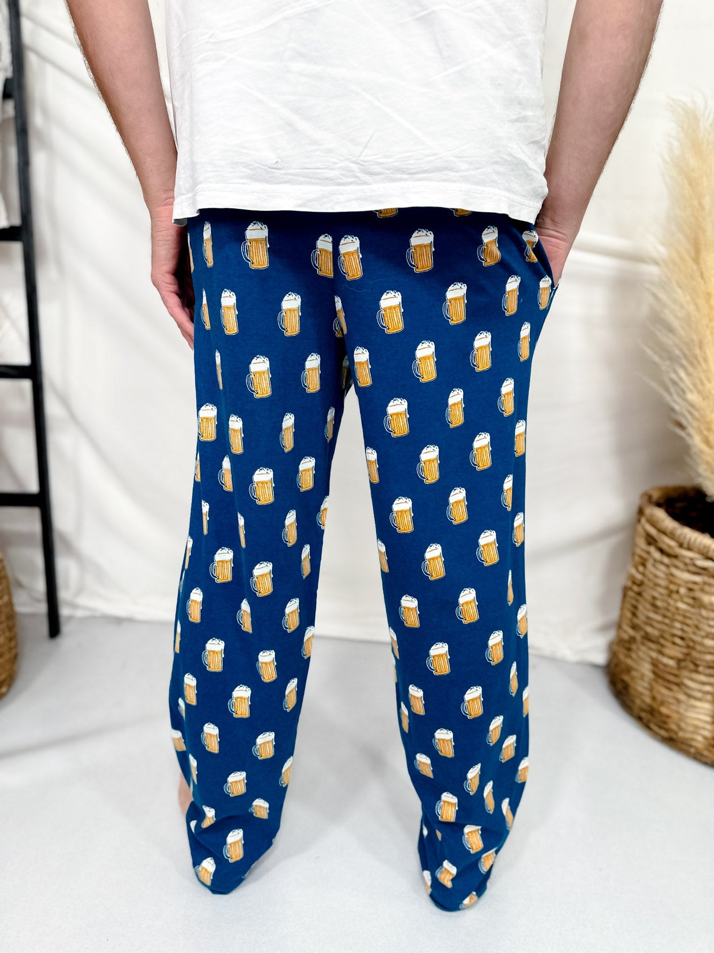 Beer Mug Men's Loungewear Pants - Whiskey Skies - HATLEY LITTLE BLUE HOUSE INC.