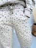 Beige & Blue Floral Print Straight Leg Lounge Pants - Whiskey Skies - THE GREII
