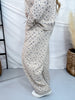 Beige & Blue Floral Print Straight Leg Lounge Pants - Whiskey Skies - THE GREII