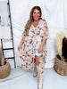 Beige Paisley Print Ruffled Duster Cardigan - Whiskey Skies - DAVI & DANI