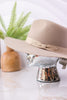 Beige Stiff Fedora With Band - Whiskey Skies - SAN DIEGO HAT COMPANY