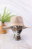 Beige Stiff Fedora With Band - Whiskey Skies - SAN DIEGO HAT COMPANY