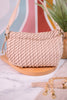 Beige Woven Cinch Crossbody Bag - Whiskey Skies - JEN & CO