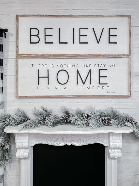 Believe/ Home Reversible Sign FINAL SALE - Whiskey Skies - ADAMS & CO