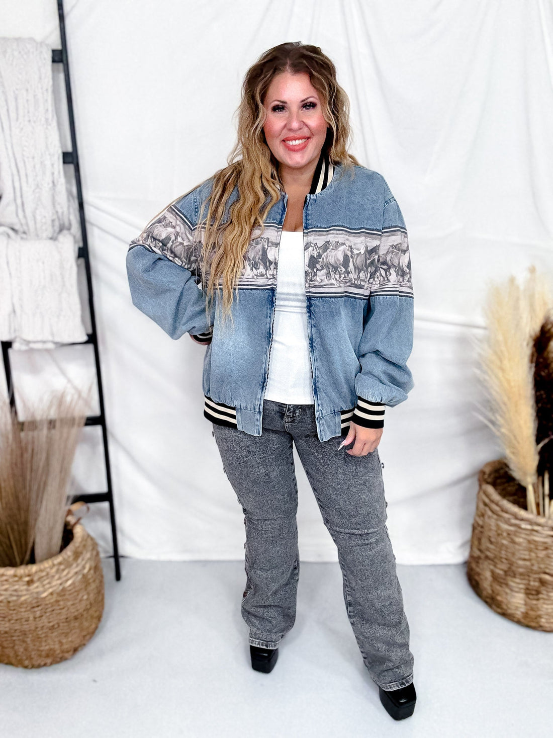 Bermuda Rush Bomber Jacket - Whiskey Skies - STERLING KREEK