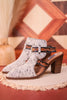 Beth Jane Boot In White And Black Hide - Whiskey Skies - KHEMCHAND HANDICRAFT