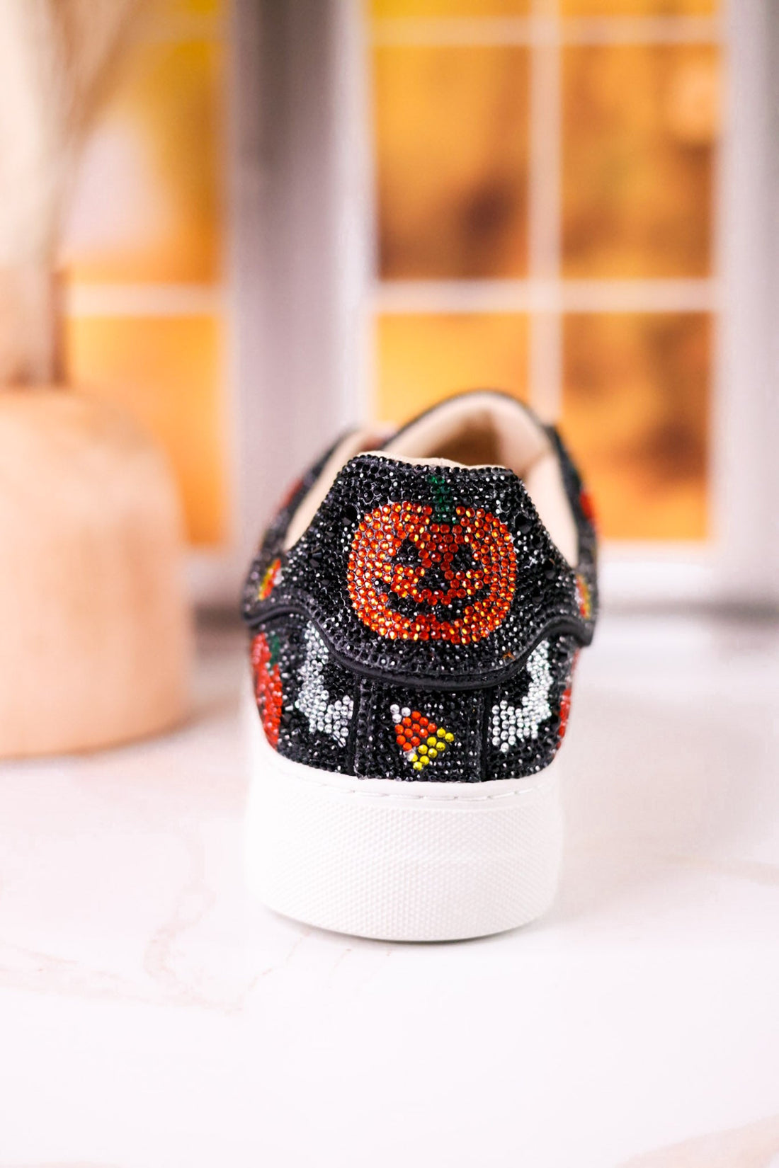 Betsey Johnson Halloween Rhinestone Platform Sneakers - Whiskey Skies - BETSEY JOHNSON