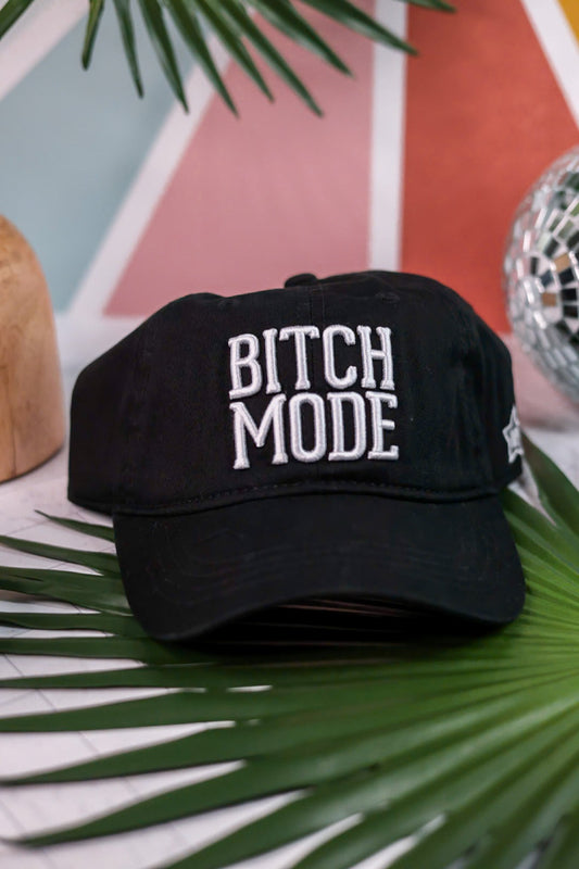 "Bitch Mode" Black Adjustable Hat - Whiskey Skies - PAVILION