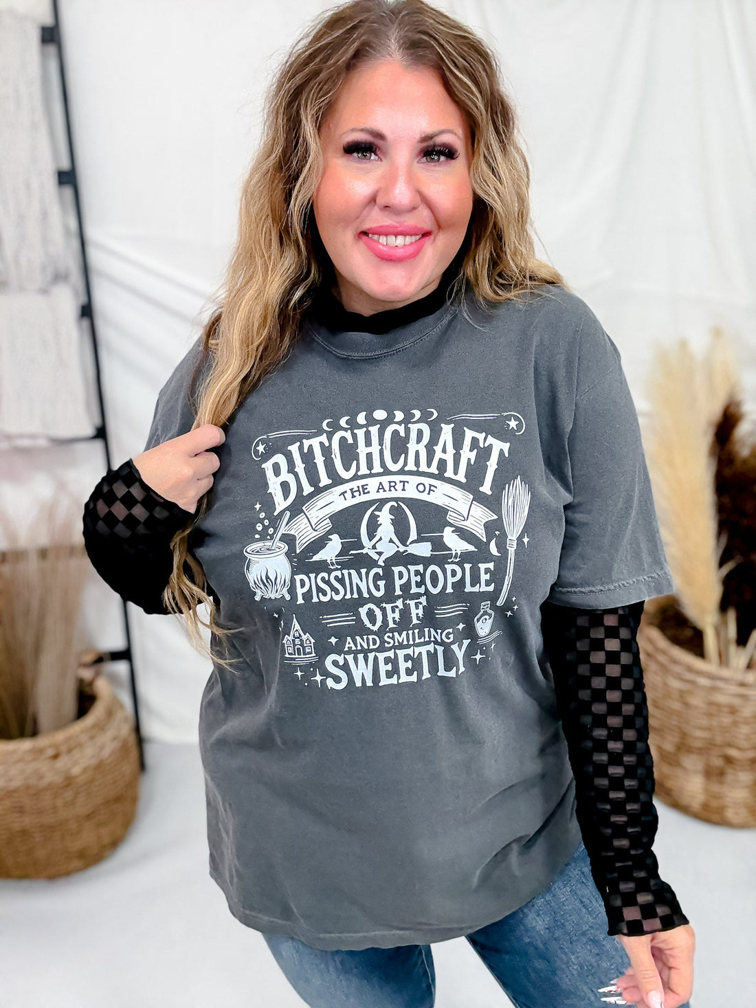 Bitchcraft Halloween Graphic Tee - Whiskey Skies - JOCO INK GRAPHIC APPAREL