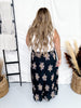 Black and Brown Floral Button Front Maxi Skirt - Whiskey Skies - MIKAROSE