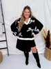 Black and Cream Pearl Studded Pullover Sweater - Whiskey Skies - DAVI & DANI