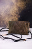 Black And Gold Shimmer Stripe Riley Crossbody Bag - Whiskey Skies - JEN & CO