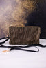 Black And Gold Shimmer Stripe Riley Crossbody Bag - Whiskey Skies - JEN & CO