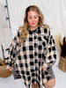 Black and Taupe Plaid Tunic Dress - Whiskey Skies - EASEL