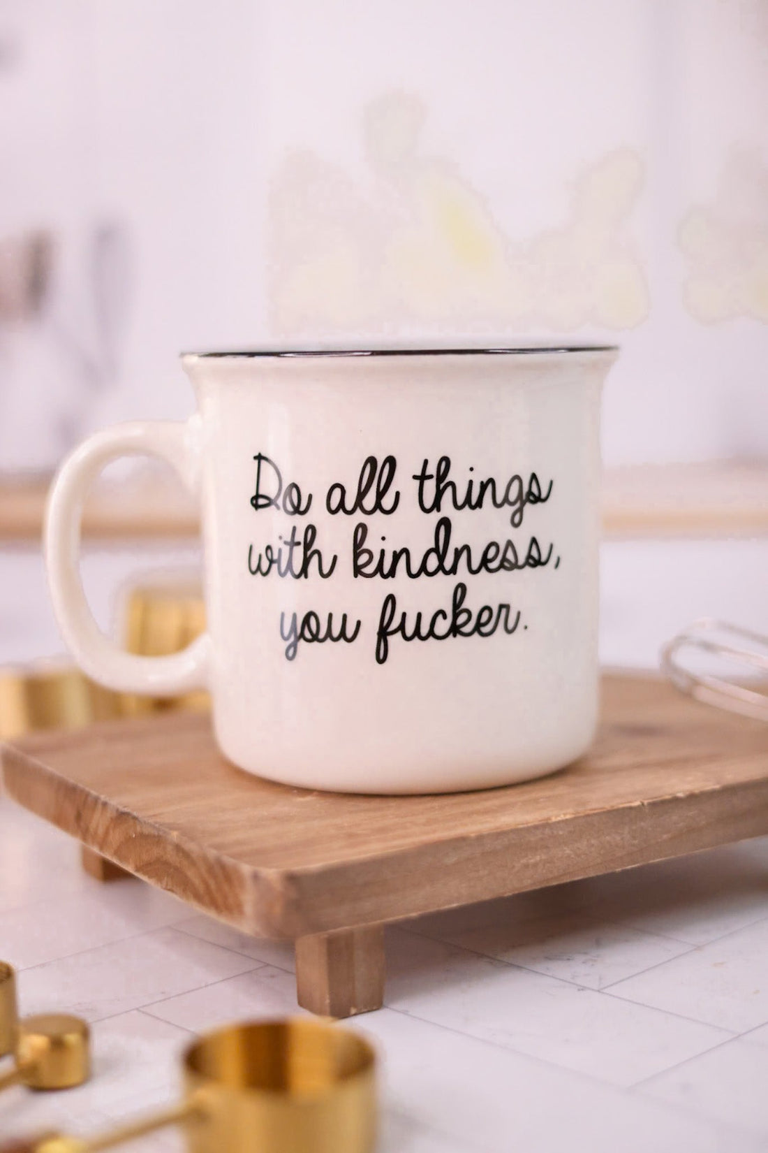 Black and White Ceramic Catchphrase Mugs (4 Styles) - Whiskey Skies - HIGH JIMMIE