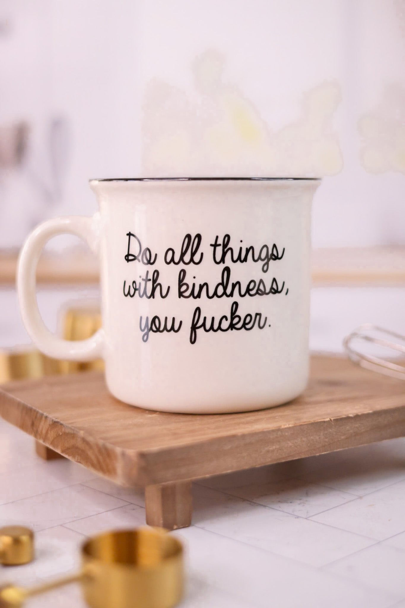 Black and White Ceramic Catchphrase Mugs (4 Styles) - Whiskey Skies - HIGH JIMMIE