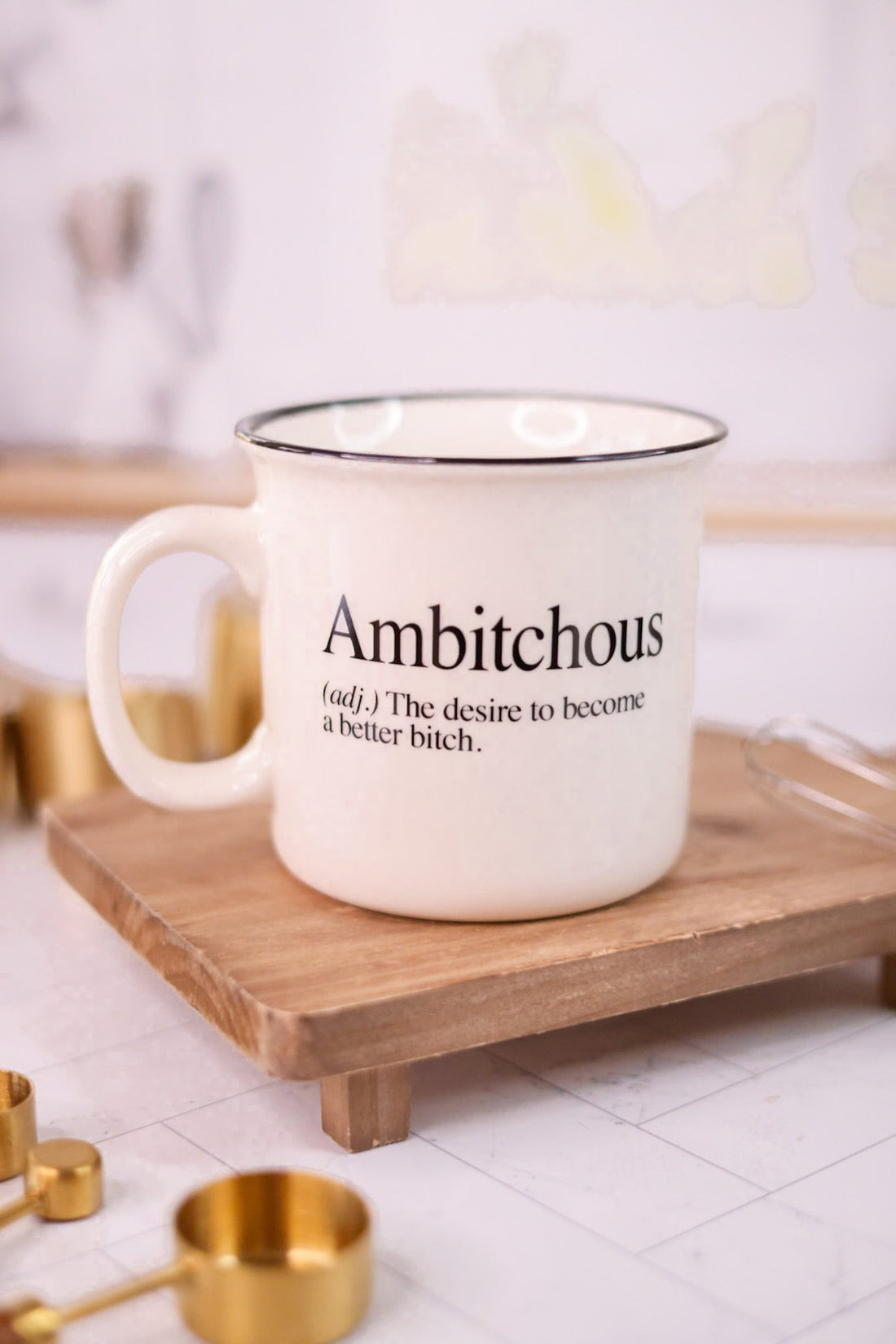 Black and White Ceramic Catchphrase Mugs (4 Styles) - Whiskey Skies - HIGH JIMMIE